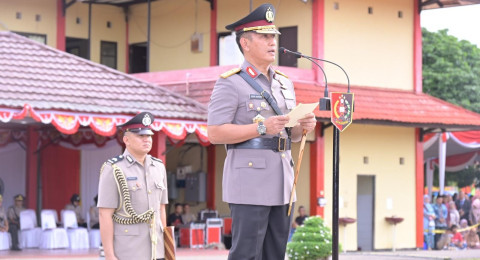 Kapolda Jambi Pimpin Upacara Pelantikan dan Pengambilan Sumpah Siswa Bintara Polri Gelombang II